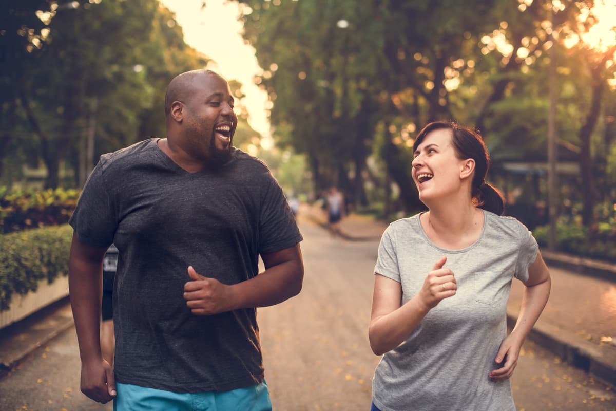 Patient celebrating weight loss success at Aspire Health