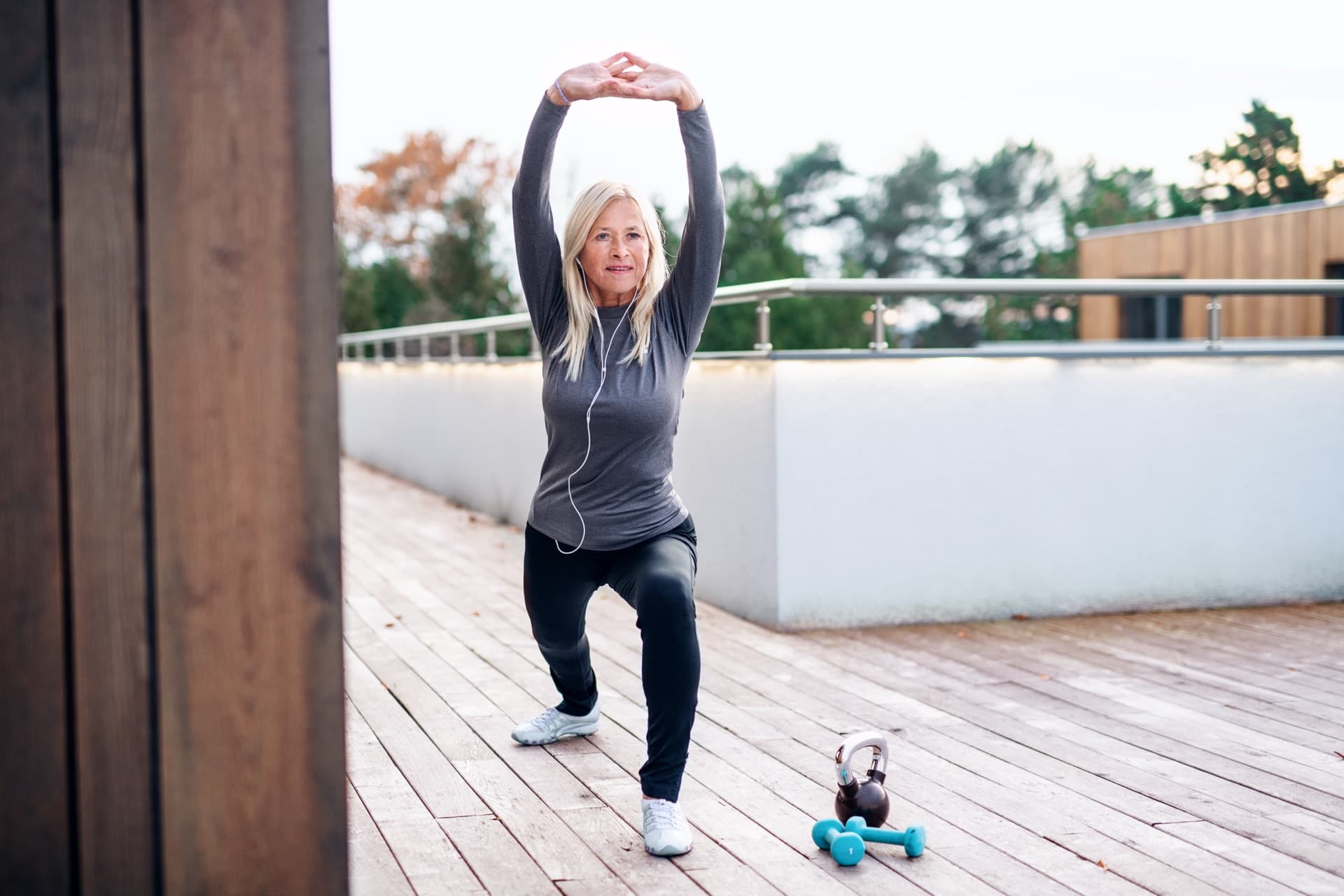 Active woman embracing wellness and vitality